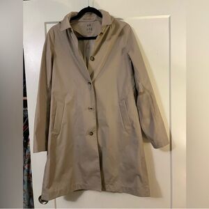 Uniqlo Tan Hooded Trench Coat size M